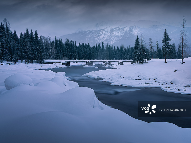 喀纳斯河图片素材