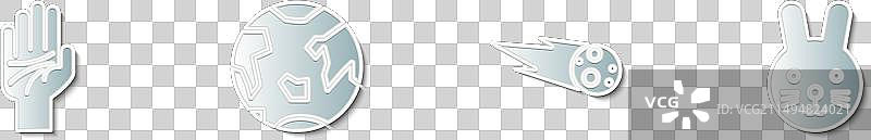 手相术地球彗星套装图片素材