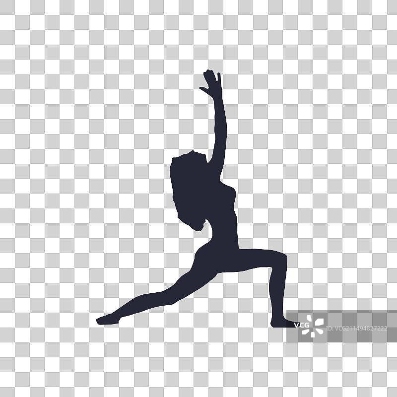 纤细的年轻女子做瑜伽健身运动图片素材