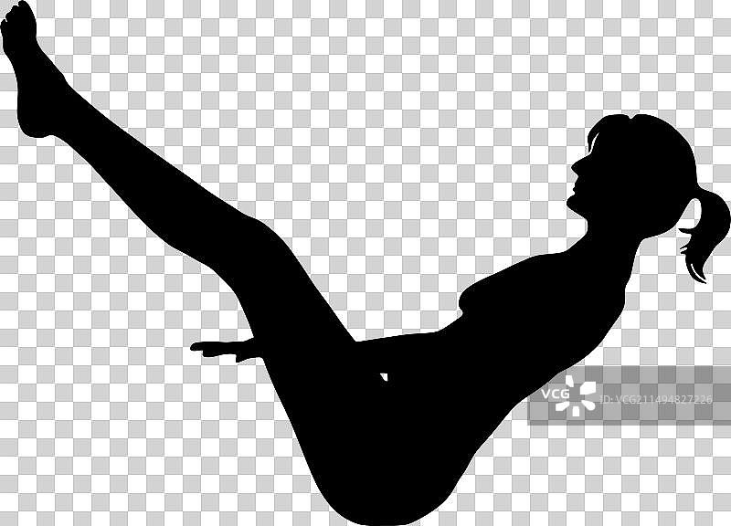 纤细的年轻女子做瑜伽健身运动图片素材