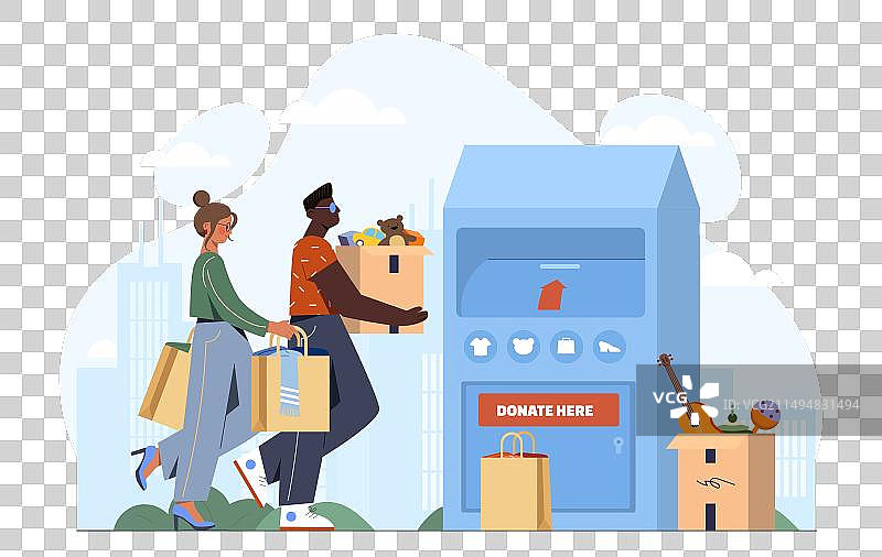 搬运箱子的志愿者图片素材