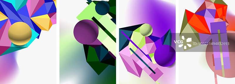 最小几何圆线和方形设计图片素材