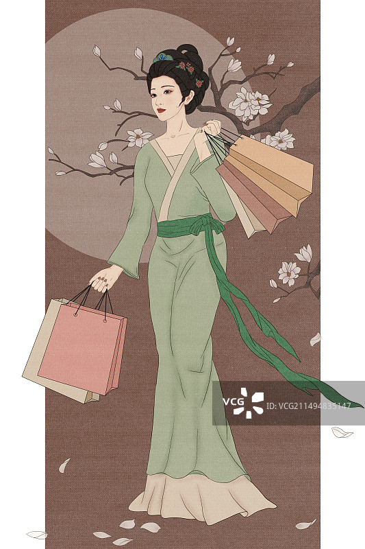 妇女节女神节古代美人貂蝉过节现代女性图片素材