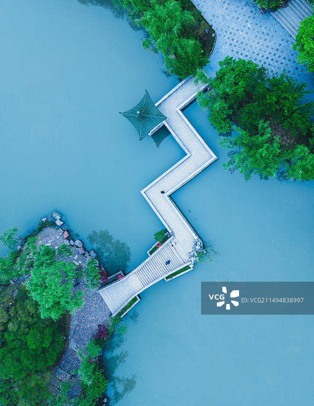 瘦西湖二十四桥航拍图片素材