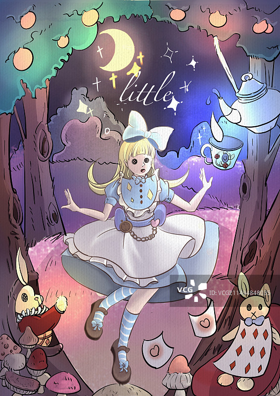 儿插爱丽丝图片素材