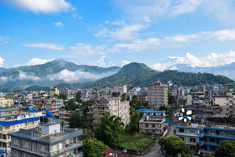 从佛塔到雪山图片素材