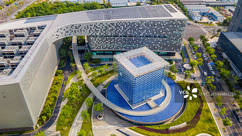 四川省成都市超算中心航拍超级计算机图片素材
