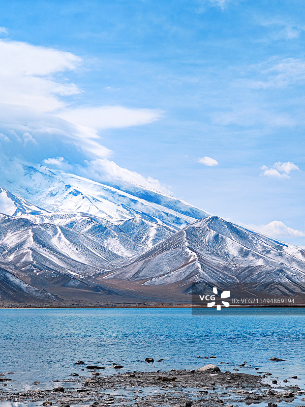 卡拉库里湖&慕士塔格峰图片素材