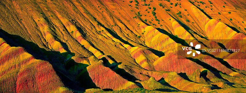 张掖丹霞 张掖丹霞景区距张掖市区40公里，是中国北方发育最典型的丹霞地貌丘陵景观复合区，国家5A景区图片素材