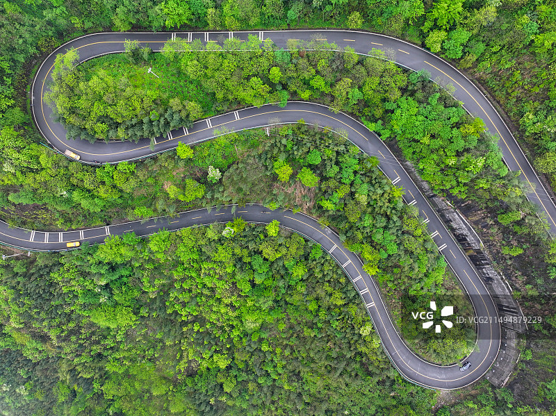 四川省都江堰市蒲虹公路航拍图片素材