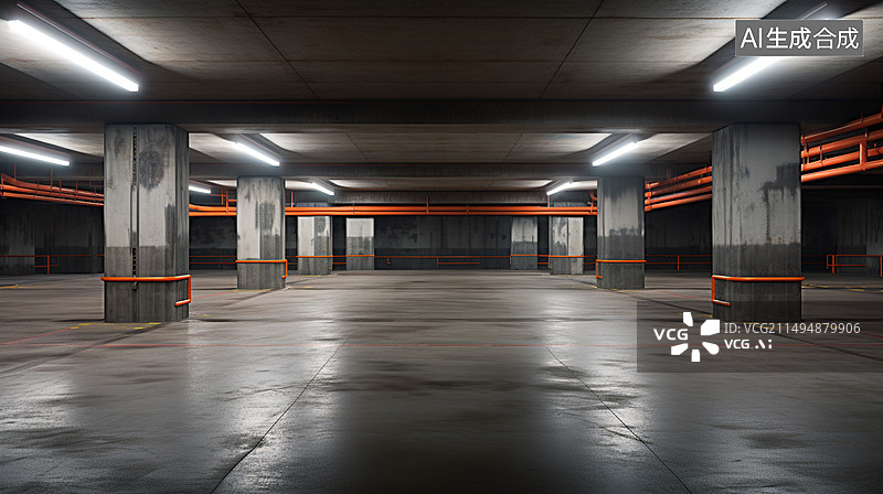 【AI数字艺术】地下车库图片素材