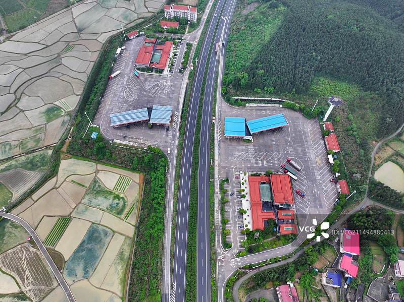 湖南省永州市二广高速阳明山服务区航拍图片素材