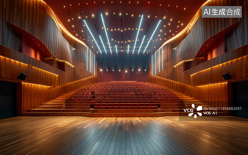 【AI数字艺术】大剧院剧场音乐厅看台背景图片素材