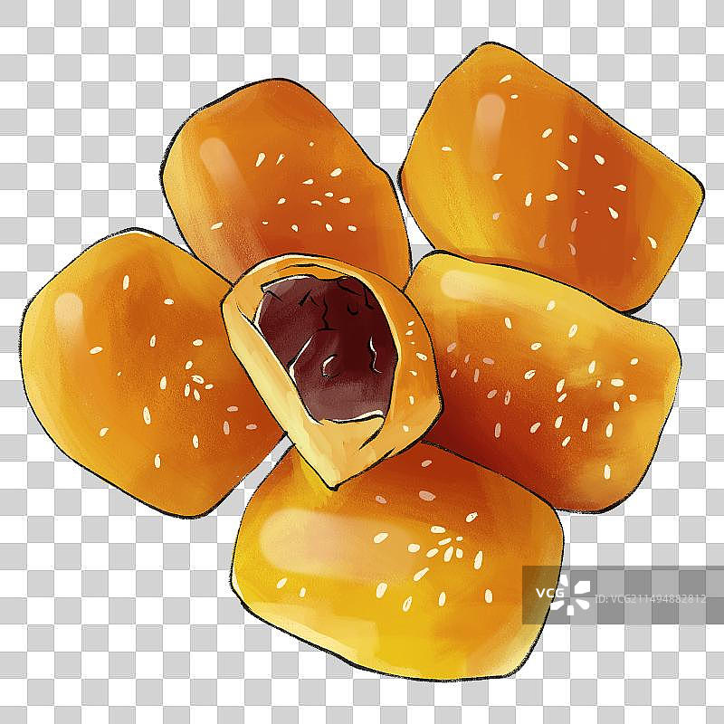 新疆烤羊肉包子烤包子土特产美食插画图片素材