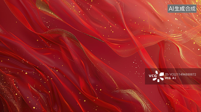【AI数字艺术】红色抽象图案全帧拍摄图片素材