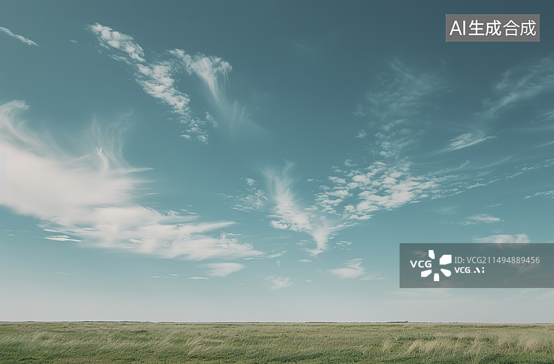 【AI数字艺术】夏季的草原自然风光图片素材