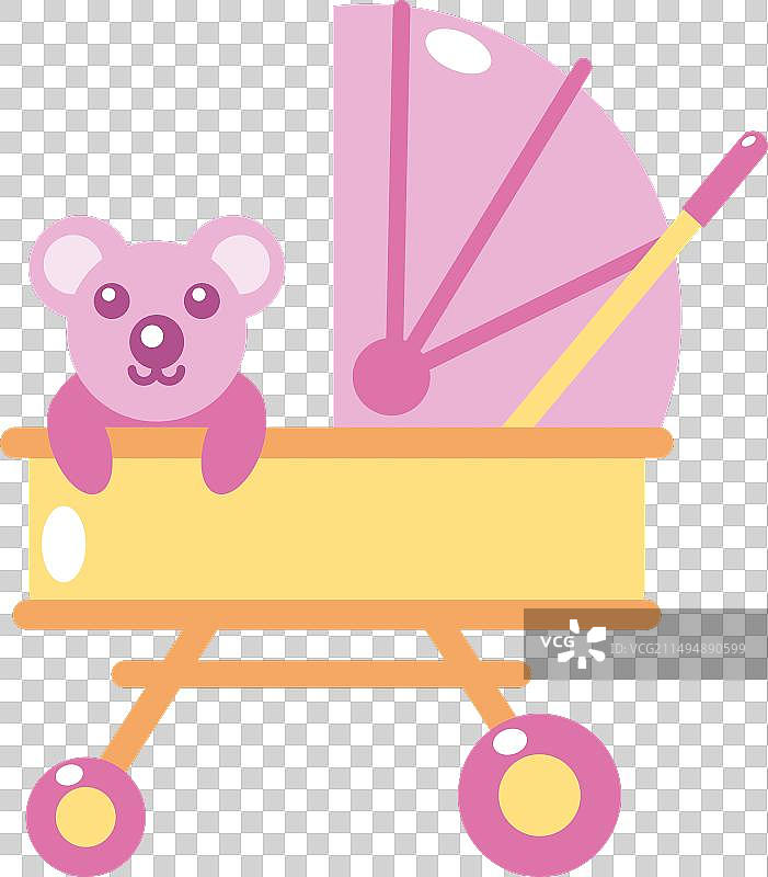 粉色婴儿车图片素材