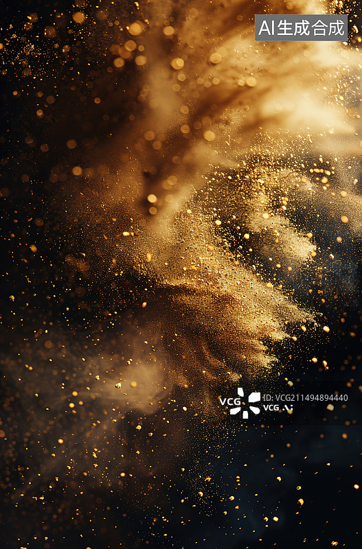 【AI数字艺术】夜间烟火表演的低角度视角图片素材