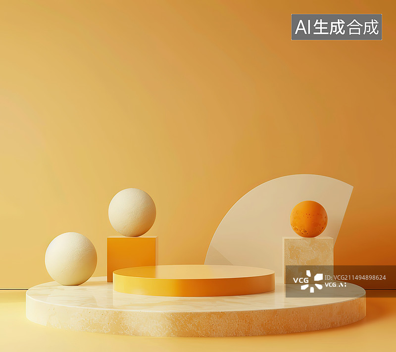 【AI数字艺术】黄色背景下桌子上的鸡蛋和棕色鸡蛋的特写镜头图片素材