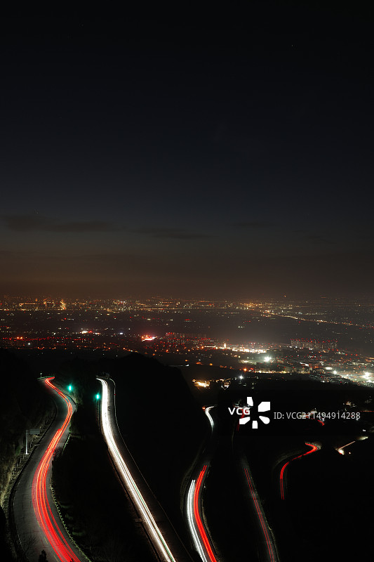 西安骊山夜景图片素材