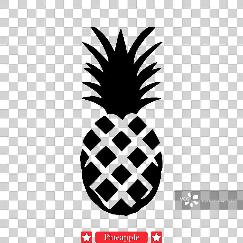 阳光菠萝切片剪影图片素材