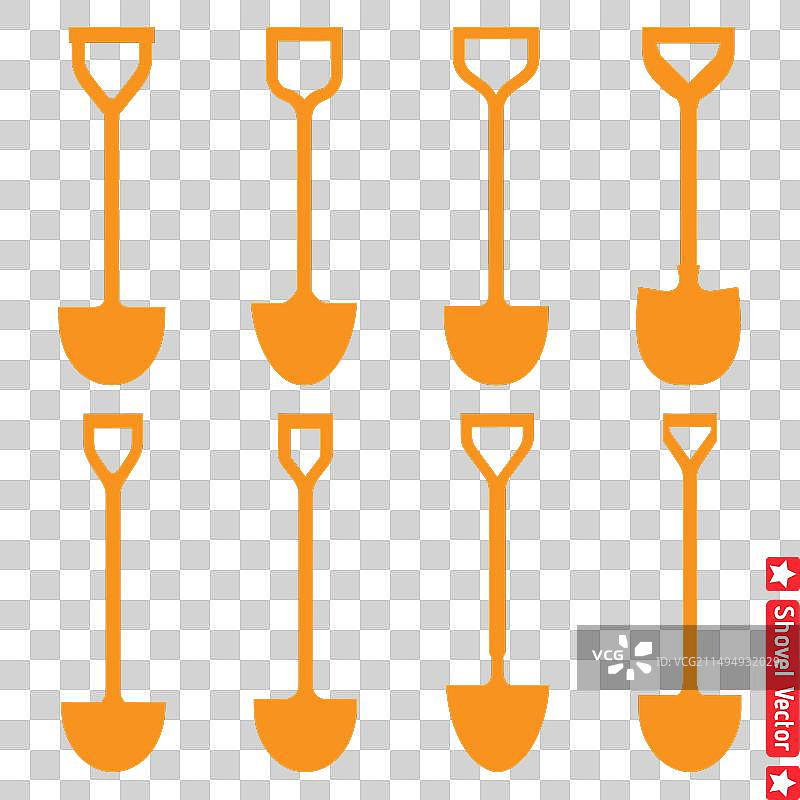 用铲子轮廓设计将您的想法变为现实图片素材