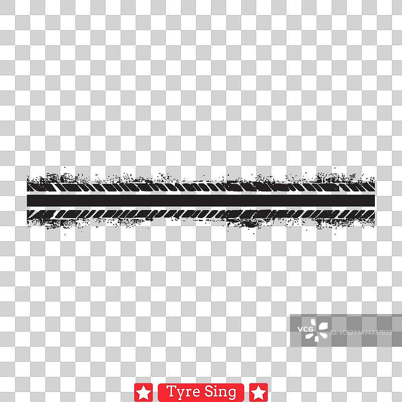轮胎印记元素，橡胶胎面痕迹图片素材