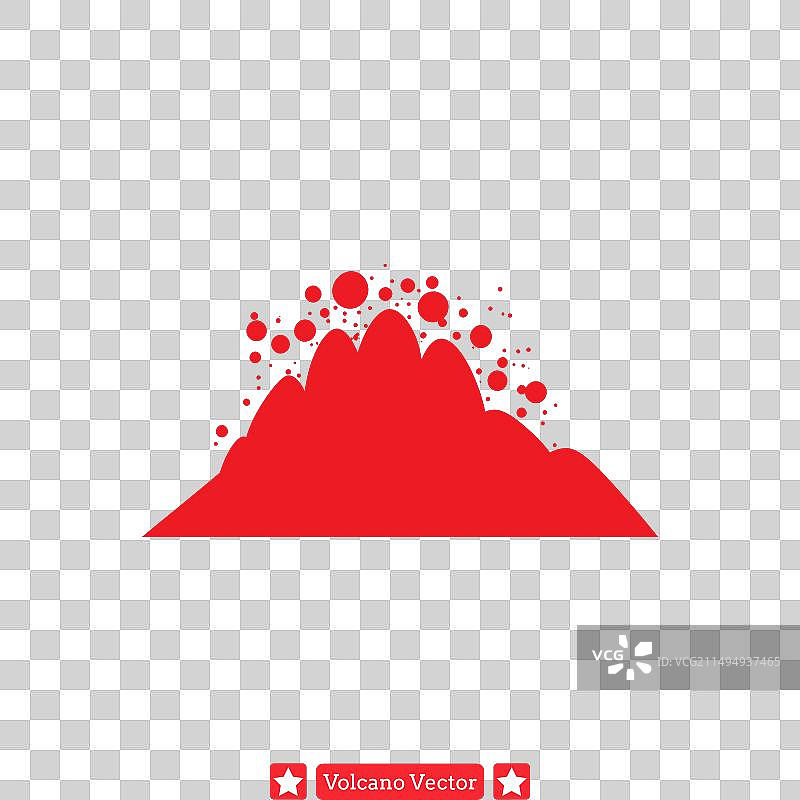 火山爆发展现大自然的原始能量图片素材