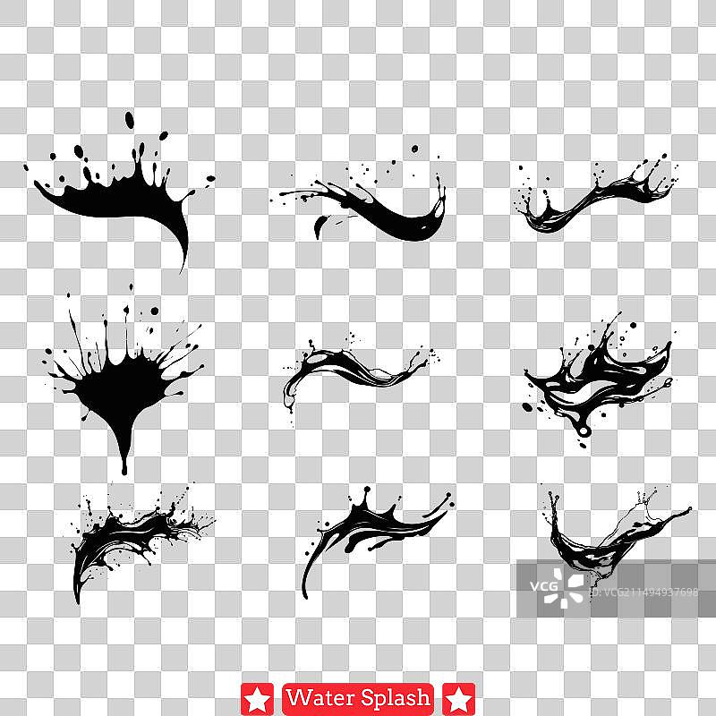 瑞波币效应迷人水花轮廓图片素材