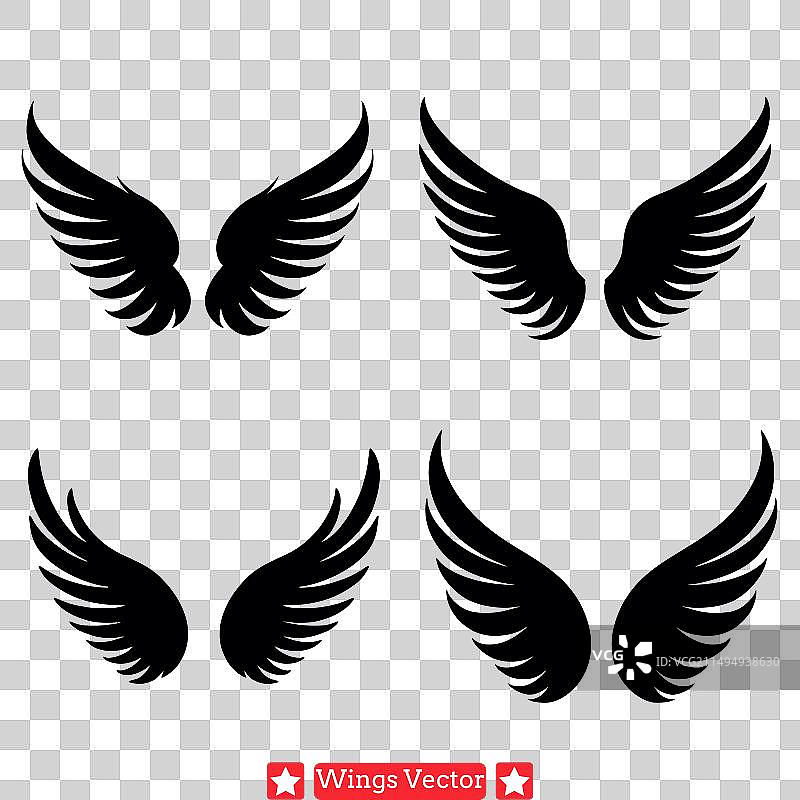 雄伟翅膀天使交响乐图片素材