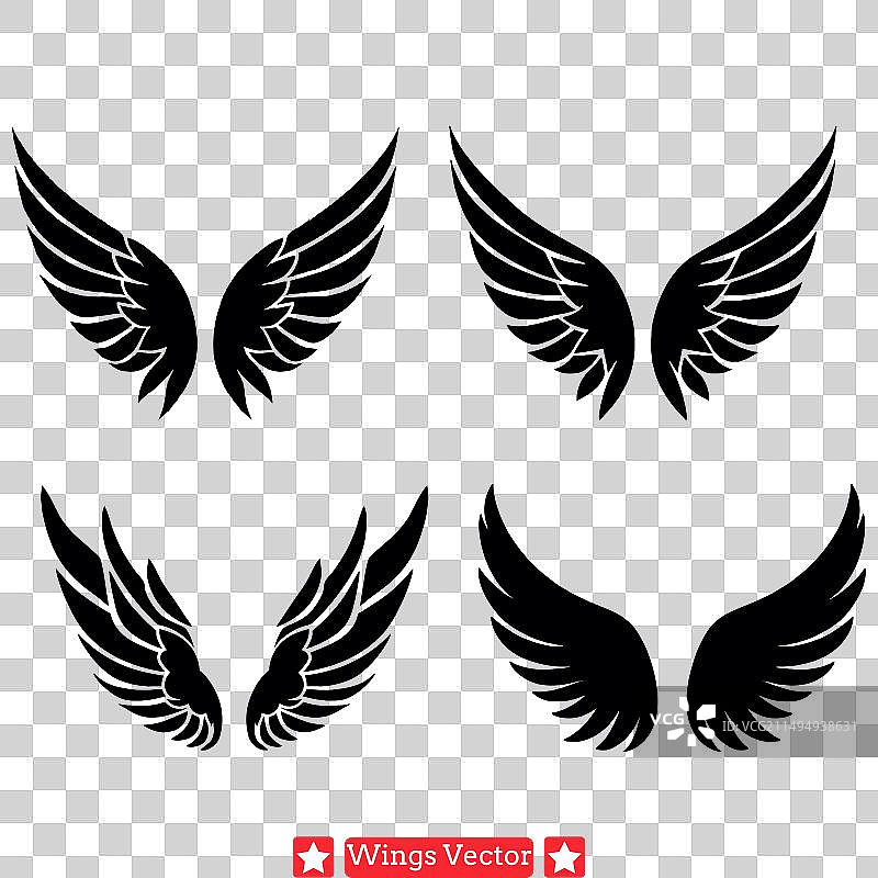 优雅翅膀星空壮丽包图片素材