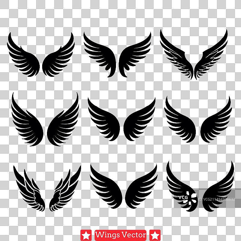 艺术灵感的翅膀优雅设计图片素材