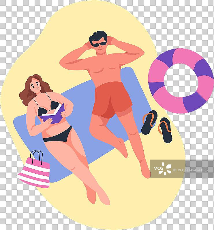 惬意的海滩风光图片素材