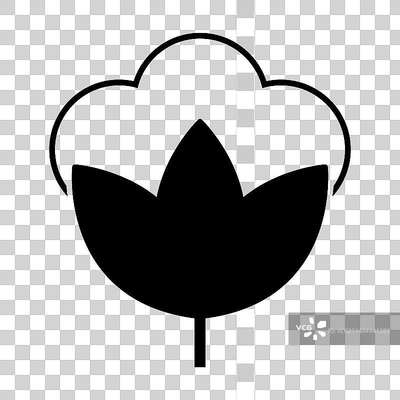 棉有机图标服装天然符号图片素材