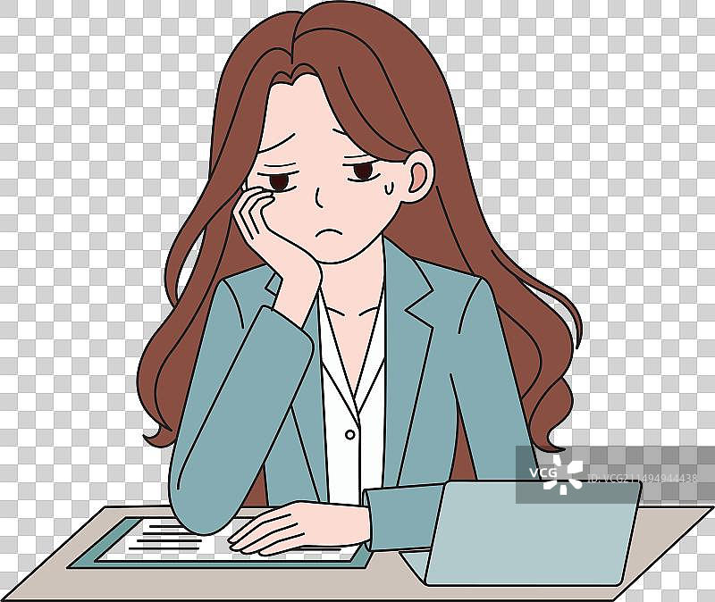 压力过劳概念：年轻人压力大图片素材