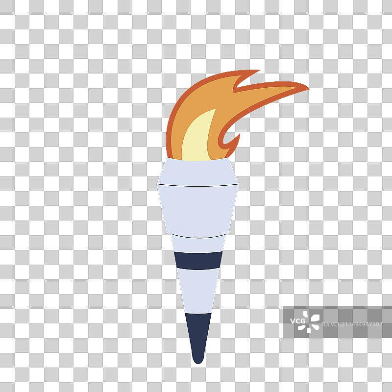 白色背景上的火焰火炬图片素材