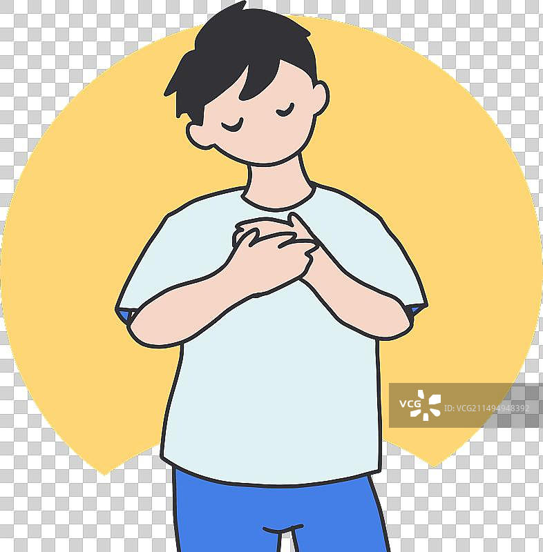 沉思中平静的男性身影图片素材