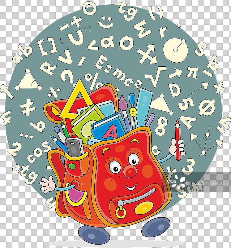 有趣的卡通书包图片素材