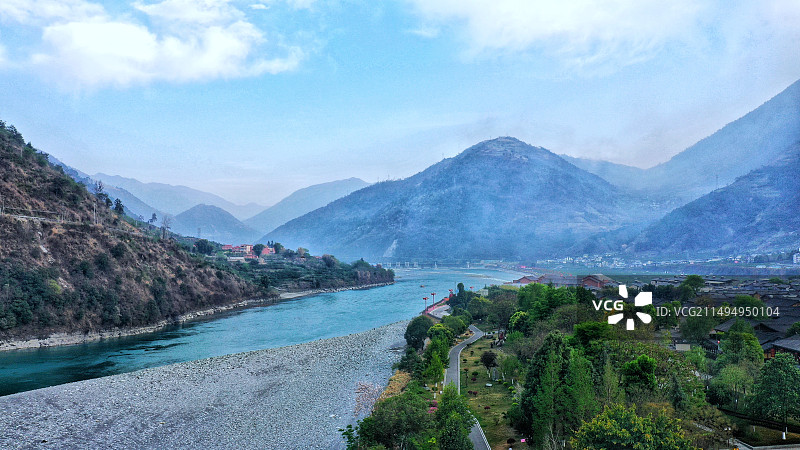 大渡河景色（安顺场）图片素材
