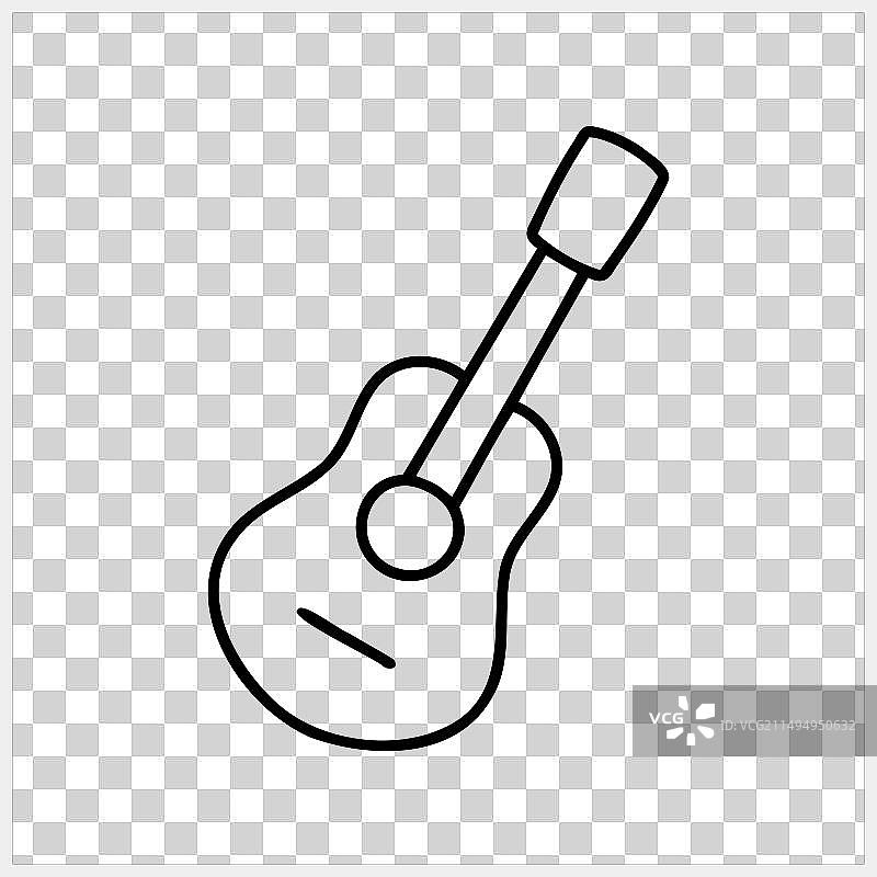 素描吉他音乐图标涂鸦剪贴画图片素材