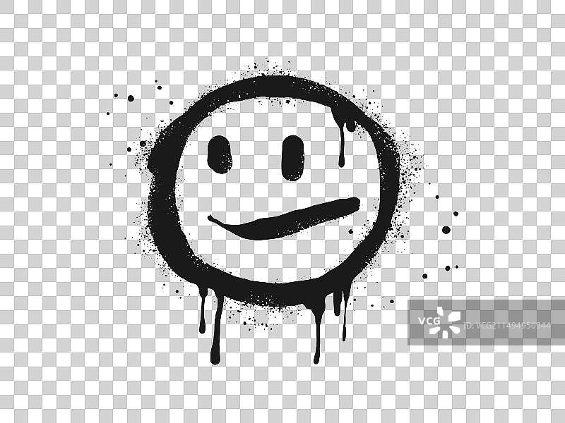 喷绘的微笑表情符号图片素材
