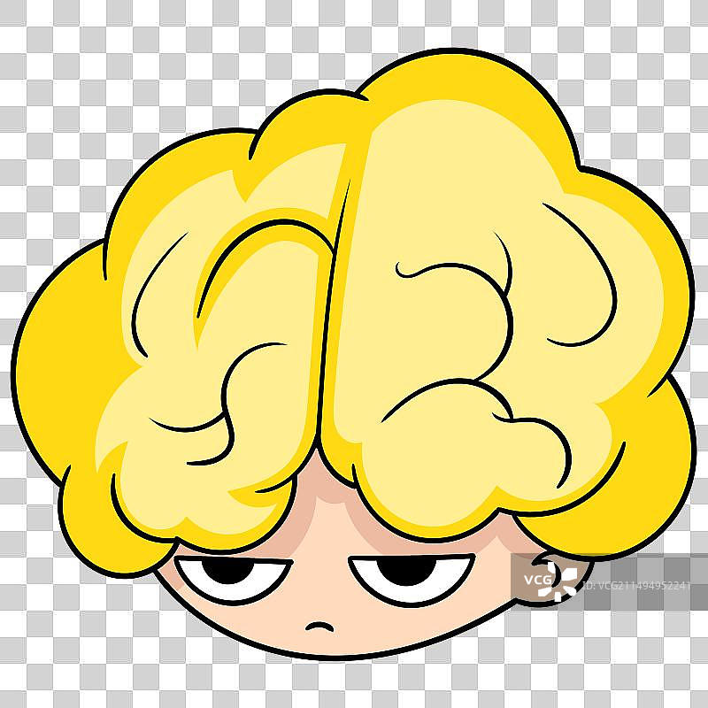 拥有聪明大脑的思考头像图片素材