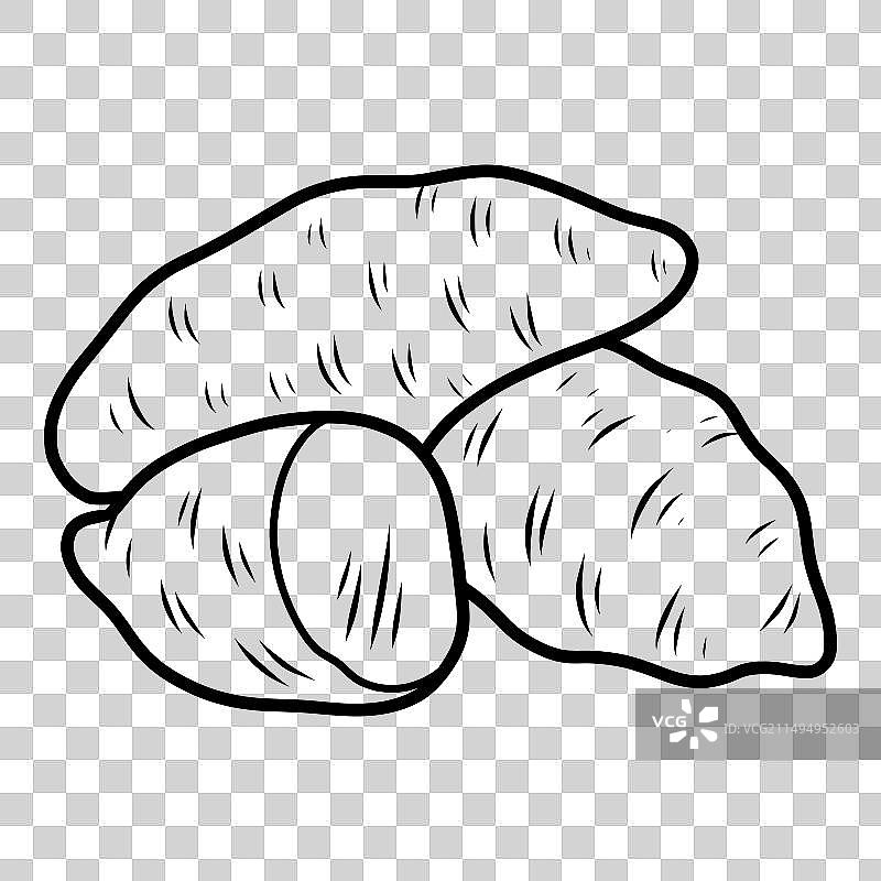 儿童涂色书，红薯图片素材