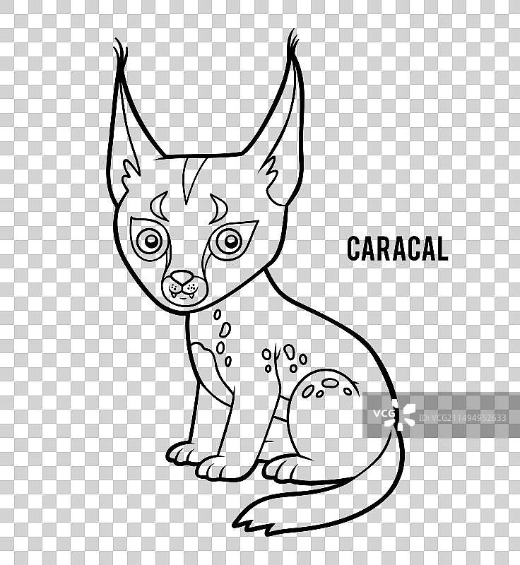 儿童狞猫涂色书图片素材