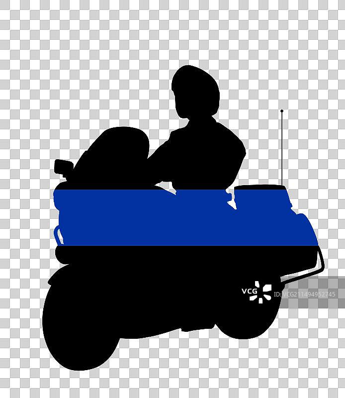 美国警察纪念殉职警官旗帜图片素材