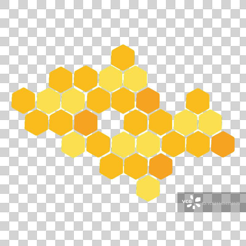 白色背景上的蜂窝图标设计图片素材