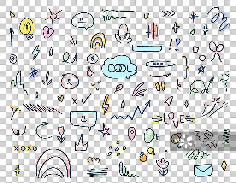 手绘装饰缩略图合集图片素材