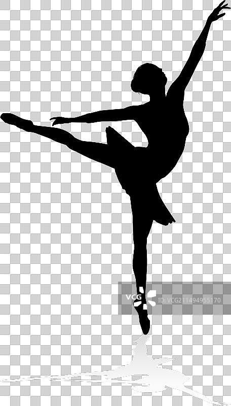 芭蕾舞剪影图片素材