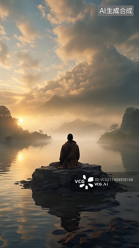 【AI数字艺术】禅宗意境图片素材