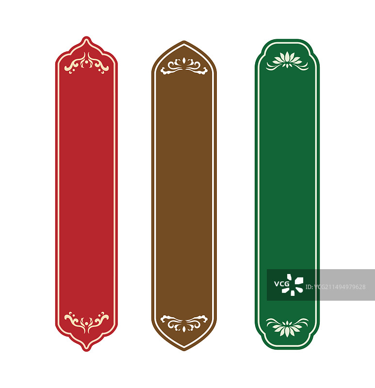 中式标题标签框设计图片素材